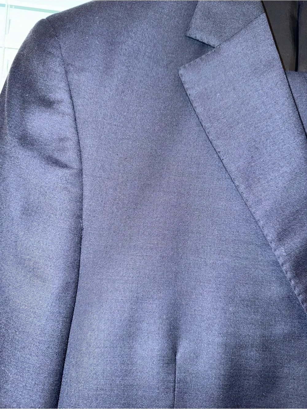 Peter Millar 46R 100% Wool Suit Set Dark Navy | 40” Waist 27” Inseam No Cuff - Picture 3 of 4